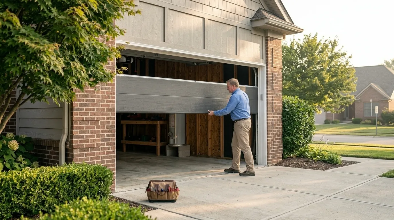 Raised panel garage door