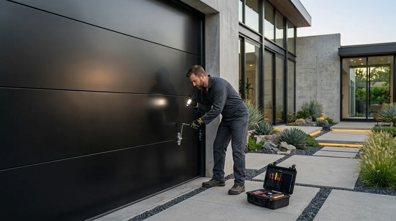 Full-view glass garage door